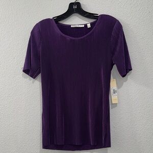 Cyrus Deep Purple Short Sleeve Top